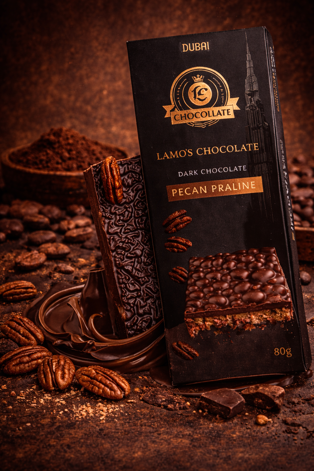 Lamos Chocolate Swiss Pecan Praline