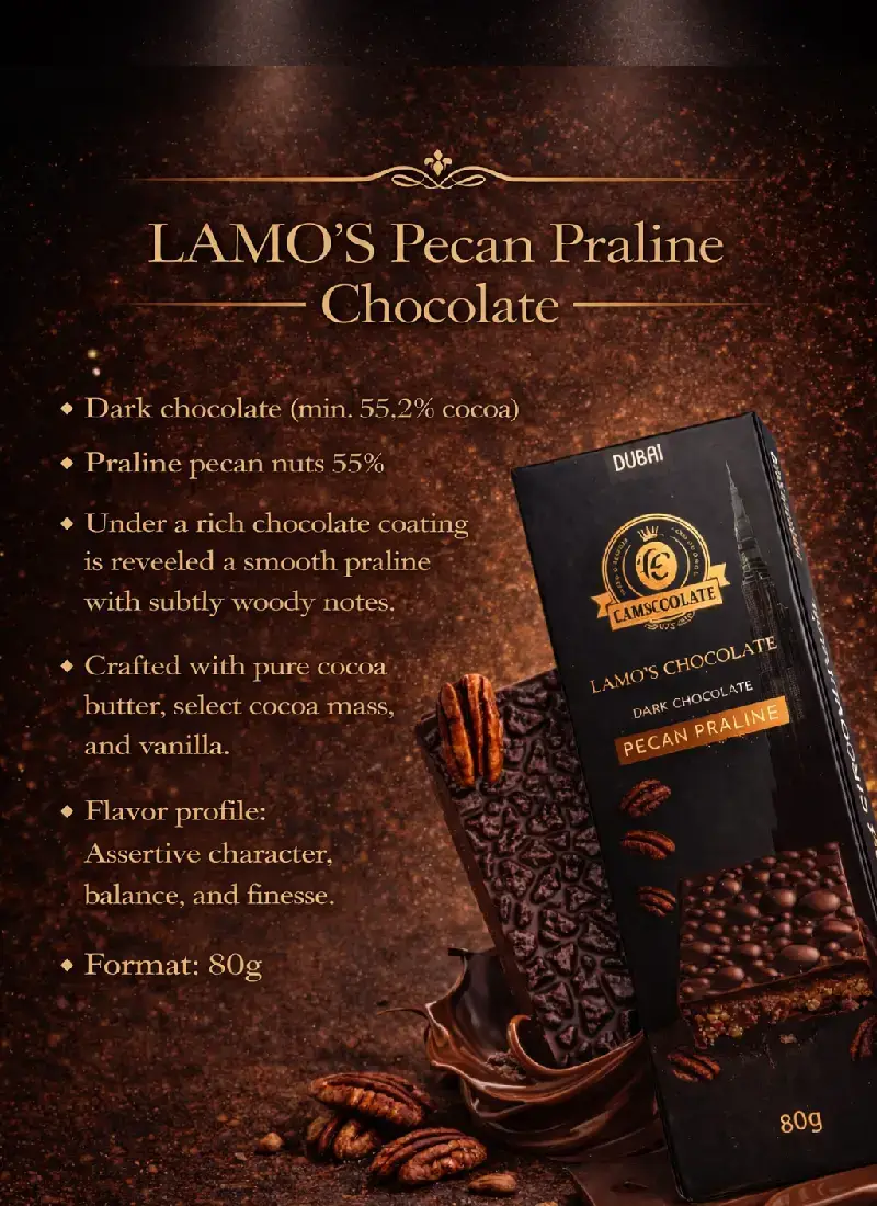 Lamos Chocolate Swiss Pecan Praline Chocolate