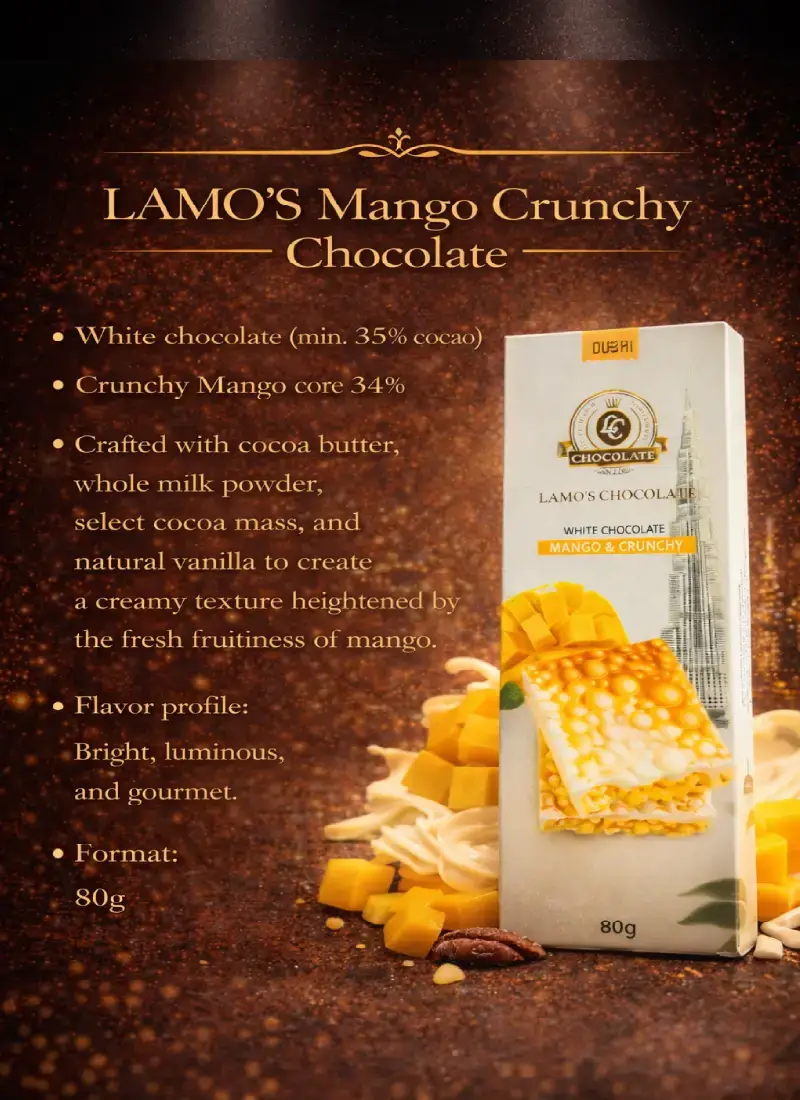 Lamos Chocolate Swiss Mango Crunchy Chocolate